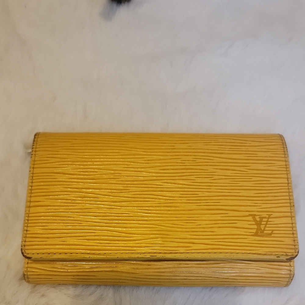 Louis Vuitton Mustard Yellow EPI Half Wallet